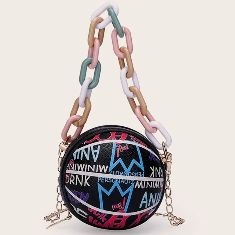 Mini Retro Graffiti Ball Bag