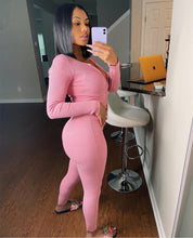 Load image into Gallery viewer, Pretty Pink zipper crop set 🔥
