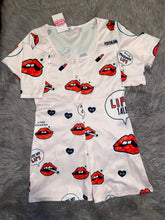 Load image into Gallery viewer, Lip Talk Shorts Onesie
