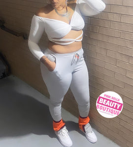 Patched Flare Joggers