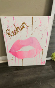 Large Lip Painting