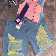 Load image into Gallery viewer, Lemon Drop Jean Shorts
