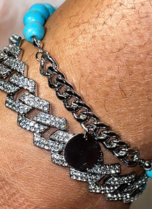 Icee Bleu 2 Piece anklet set