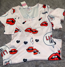 Load image into Gallery viewer, Lip Talk Shorts Onesie
